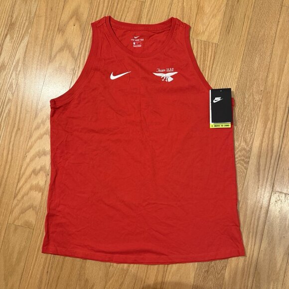 Womens Size L Nike 2020 USA Tokyo Olympics Tank Top CN4485-657 Red Large - Picture 1 of 4